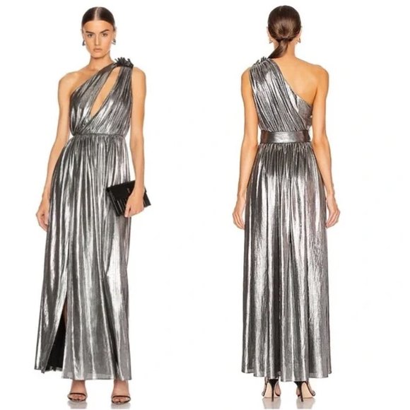 Retrofete Dresses & Skirts - Retrofete Andrea Maxi Dress Gown Gunmetal Grey